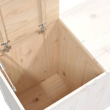 Laundry Box White | Solid Pine Wood Storage - HipoMarket