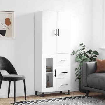 Highboard High Gloss White - Stylish Storage Solution | HipoMarket