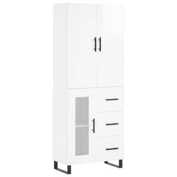 Highboard High Gloss White - Stylish Storage Solution | HipoMarket