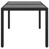 Stylish Poly Rattan Garden Table - 150x90 cm - Black