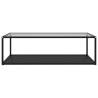 Stylish Transparent & Black Coffee Table - 120x60 cm