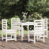 5 Piece Garden Dining Set White Solid Wood Pine Colour white pine Number of 5 