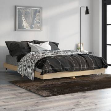 Bed Frame Sonoma Oak 140x190 cm | Durable & Stylish