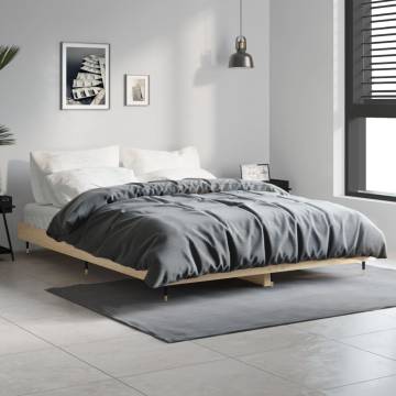 Bed Frame Sonoma Oak 140x190 cm | Durable & Stylish