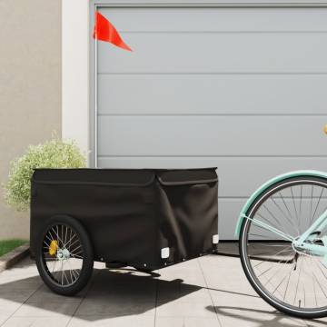 Bike Trailer Black - 45 kg Iron Cargo Trailer | HipoMarket