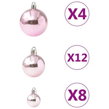 100 Piece Pink Christmas Ball Set - Beautiful Holiday Decor