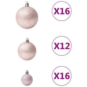 100 Piece Pink Christmas Ball Set - Beautiful Holiday Decor