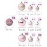 100 Piece Pink Christmas Ball Set - Beautiful Holiday Decor