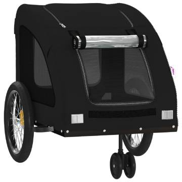 Pet Bike Trailer - Black Oxford Fabric & Iron | HipoMarket