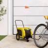 Pet Bike Trailer Yellow and Black Oxford Fabric and Iron Colour yellow and black Size 124 x 53 x 53 cm 