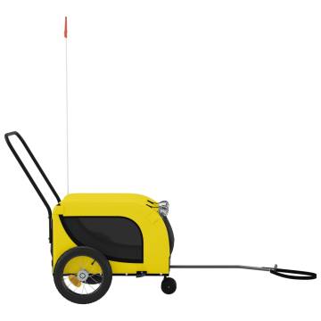 Pet Bike Trailer - Yellow & Black Oxford Fabric & Iron