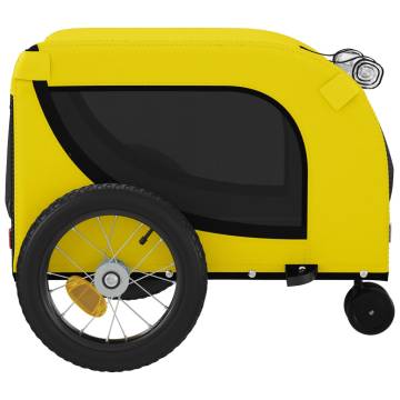 Pet Bike Trailer - Yellow & Black Oxford Fabric & Iron