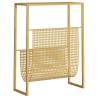 Magazine Rack Gold - Stylish Steel Organizer 35x15x45 cm