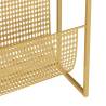 Magazine Rack Gold - Stylish Steel Organizer 35x15x45 cm