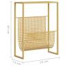 Magazine Rack Gold - Stylish Steel Organizer 35x15x45 cm