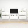 7 Piece TV Cabinet Set White Engineered Wood Colour white Quantity in Package 7 Width 100 cm 