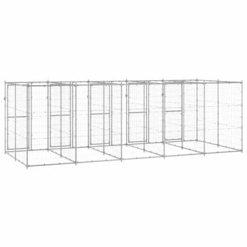 Outdoor Dog Kennel | Galvanised Steel 12.1 m² | Hipomarket