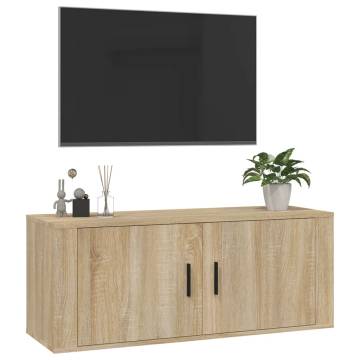 Wall Mounted TV Cabinet Sonoma Oak - Stylish & Practical