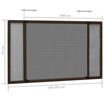 Extendable Insect Screen for Windows - Brown | HipoMarket