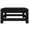 Black Solid Wood Pine Garden Footstool - Stylish & Durable