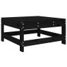 Black Solid Wood Pine Garden Footstool - Stylish & Durable