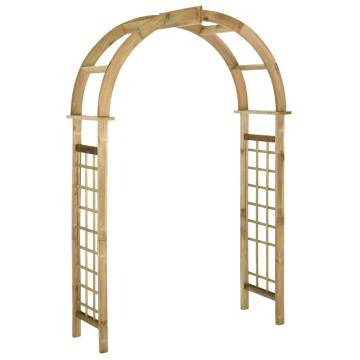 Trellis Arch Green Impregnated Pinewood - Garden Decor