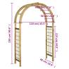 Trellis Arch Green Impregnated Pinewood - Garden Decor