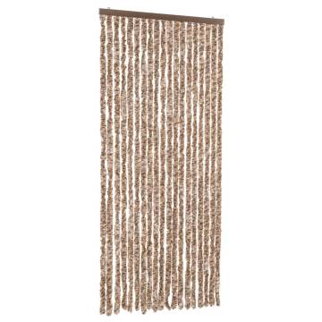 Fly Curtain Beige & Dark Brown 56x200 cm | Insect Protection