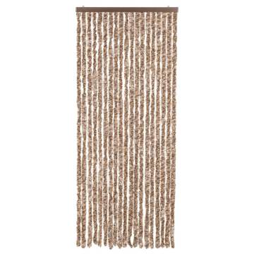 Fly Curtain Beige & Dark Brown 56x200 cm | Insect Protection