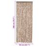 Fly Curtain Beige & Dark Brown 56x200 cm | Insect Protection