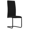 Cantilever Dining Chairs 2 pcs - Modern Black Fabric Set