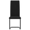 Cantilever Dining Chairs 2 pcs - Modern Black Fabric Set