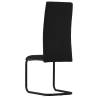 Cantilever Dining Chairs 2 pcs - Modern Black Fabric Set