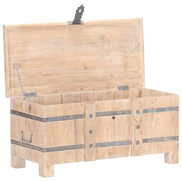 Solid Acacia Wood Chest 90x40x40 cm | HipoMarket UK