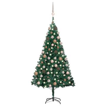 Artificial Pre-lit Christmas Tree with Ball Set - 120 cm Green