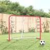 Hockey Goal with Net Red&White 153x60x118 cm Steel&Polyester Size 153 x 60 x 118 cm 