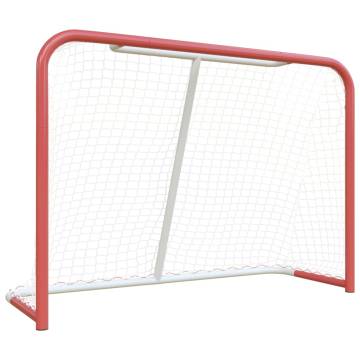 Hockey Goal with Net Red & White 153x60x118 cm - Durable Steel