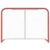 Hockey Goal with Net Red & White 153x60x118 cm - Durable Steel