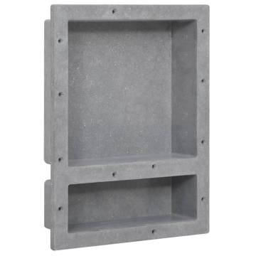 Shower Niche with 2 Compartments - Matt Grey | Hipo Market