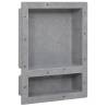 Shower Niche with 2 Compartments Matt Grey 41x51x10 cm Colour grey Size 41 x 51 x 10 cm 