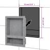 Shower Niche with 2 Compartments - Matt Grey | Hipo Market