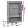 Shower Niche with 2 Compartments - Matt Grey | Hipo Market