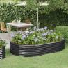 Garden Raised Bed Powder-coated Steel 214x140x36 cm Anthracite Colour anthracite Size 214 x 140 x 36 cm Quantity in Package 1 