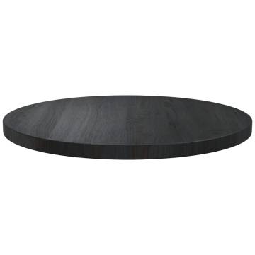 Table Top Black Ø50x2.5 cm Solid Wood Pine - Durable & Stylish