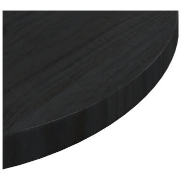 Table Top Black Ø50x2.5 cm Solid Wood Pine - Durable & Stylish