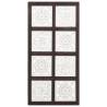 Elegant Hand-Carved Wall Panel - Brown & White 40x80 cm