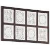 Elegant Hand-Carved Wall Panel - Brown & White 40x80 cm