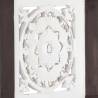 Elegant Hand-Carved Wall Panel - Brown & White 40x80 cm