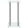 Silver Speaker Stands 2pcs - Durable Tempered Glass Design