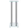 Silver Speaker Stands 2pcs - Durable Tempered Glass Design